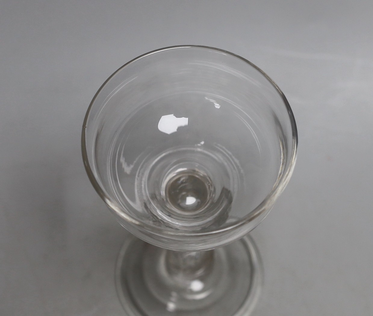 A George II pedestal stem sweetmeat glass, 16cms high